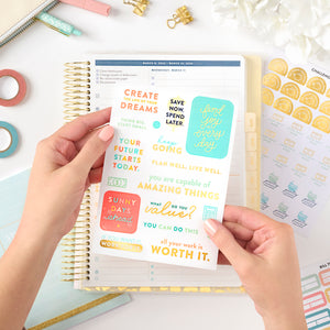 money planner stickers held with home planner