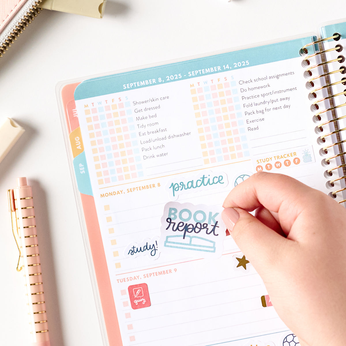 student stickers book report