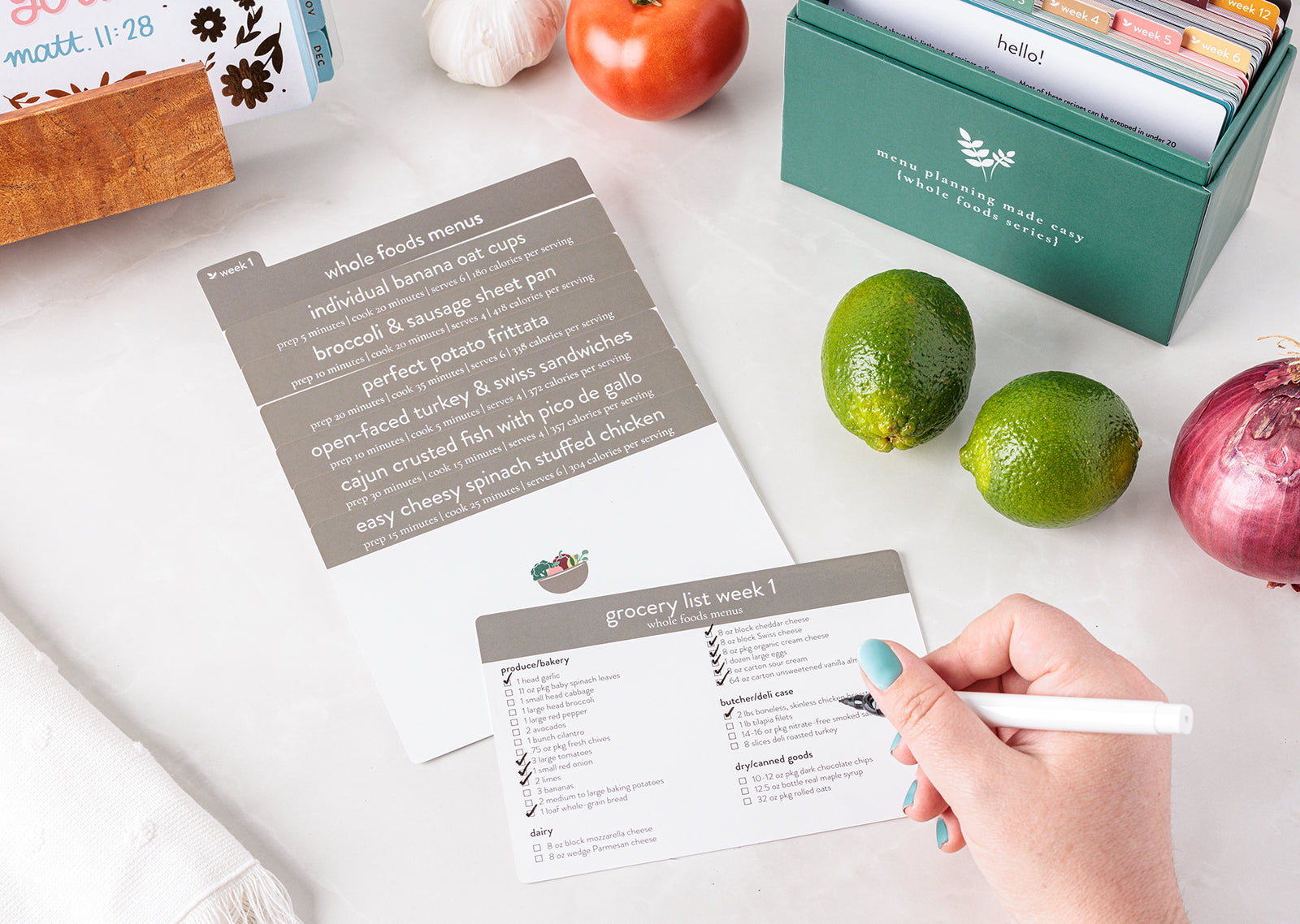 menu planning made easy with grocery list and recipes each week