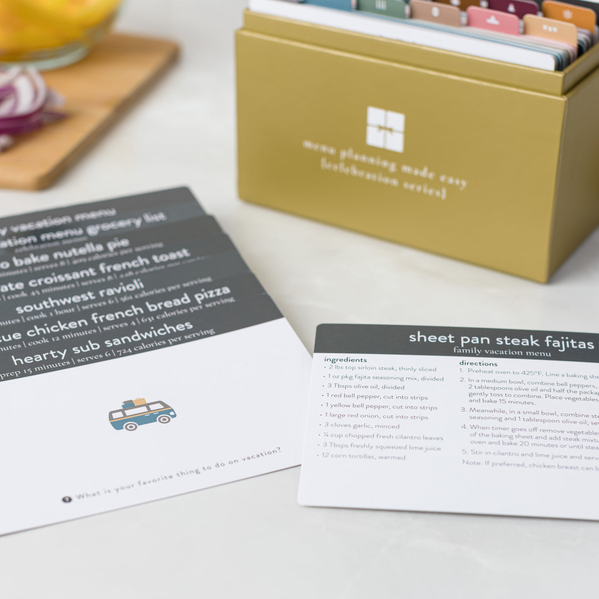 Celebration Menu Plan with Recipe Cards