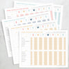Digital home planner checklists on printed out