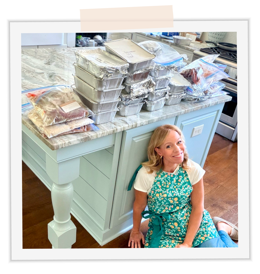 Laurie with prepped family meals