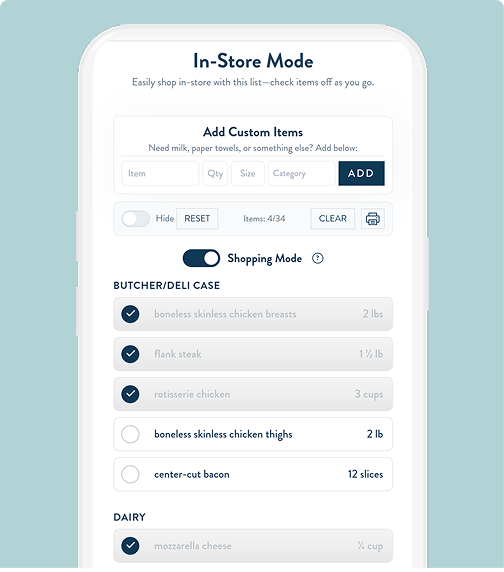 In-store mode screen